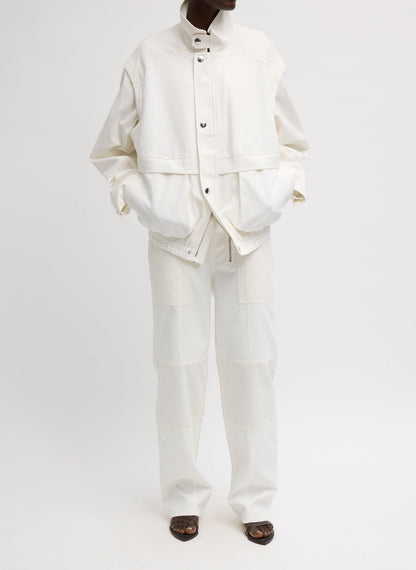 Tibi Patchwork Twill Slicker Jacket