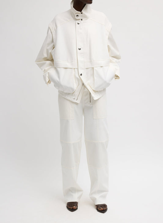Tibi Patchwork Twill Slicker Jacket