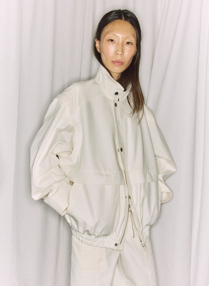 Tibi Patchwork Twill Slicker Jacket