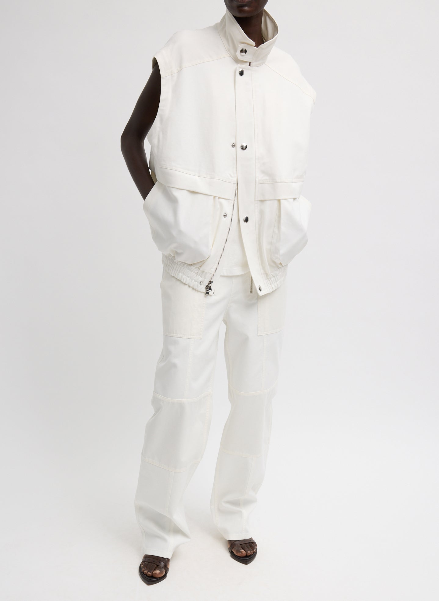 Tibi Patchwork Twill Slicker Jacket