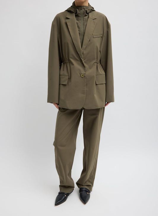 Tibi Tech Suiting Anorak Blazer With Zip Off Vest