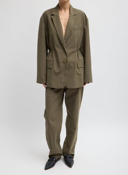 Tibi Tech Suiting Anorak Blazer With Zip Off Vest