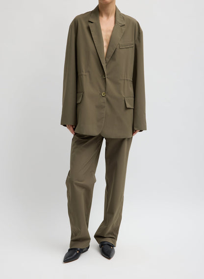 Tibi Tech Suiting Anorak Blazer With Zip Off Vest