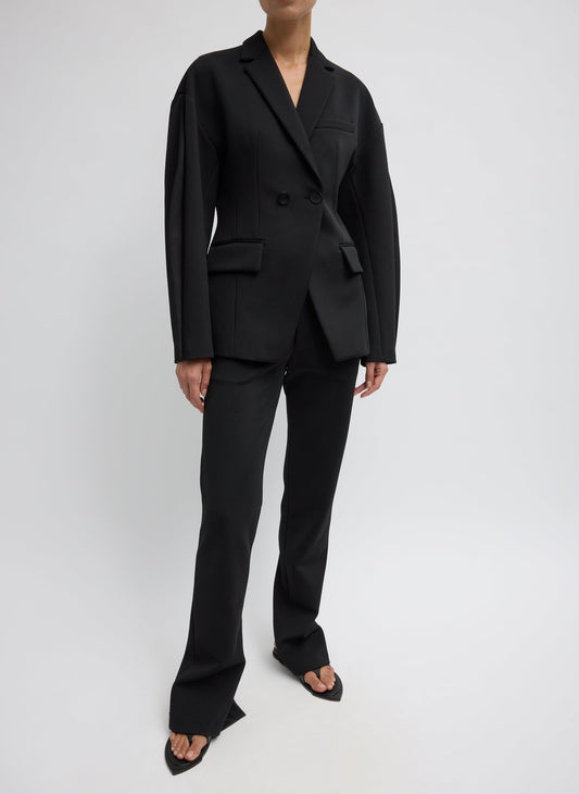 Tibi Spring Bonded Twill Sculpted Blazer