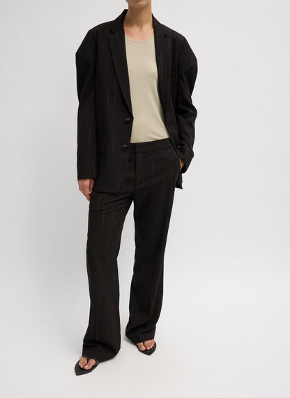 Tibi Viscose Suiting Hinged Sleeve Blazer