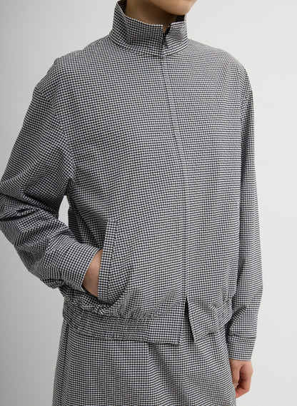 Tibi Tech Gingham Track Jacket
