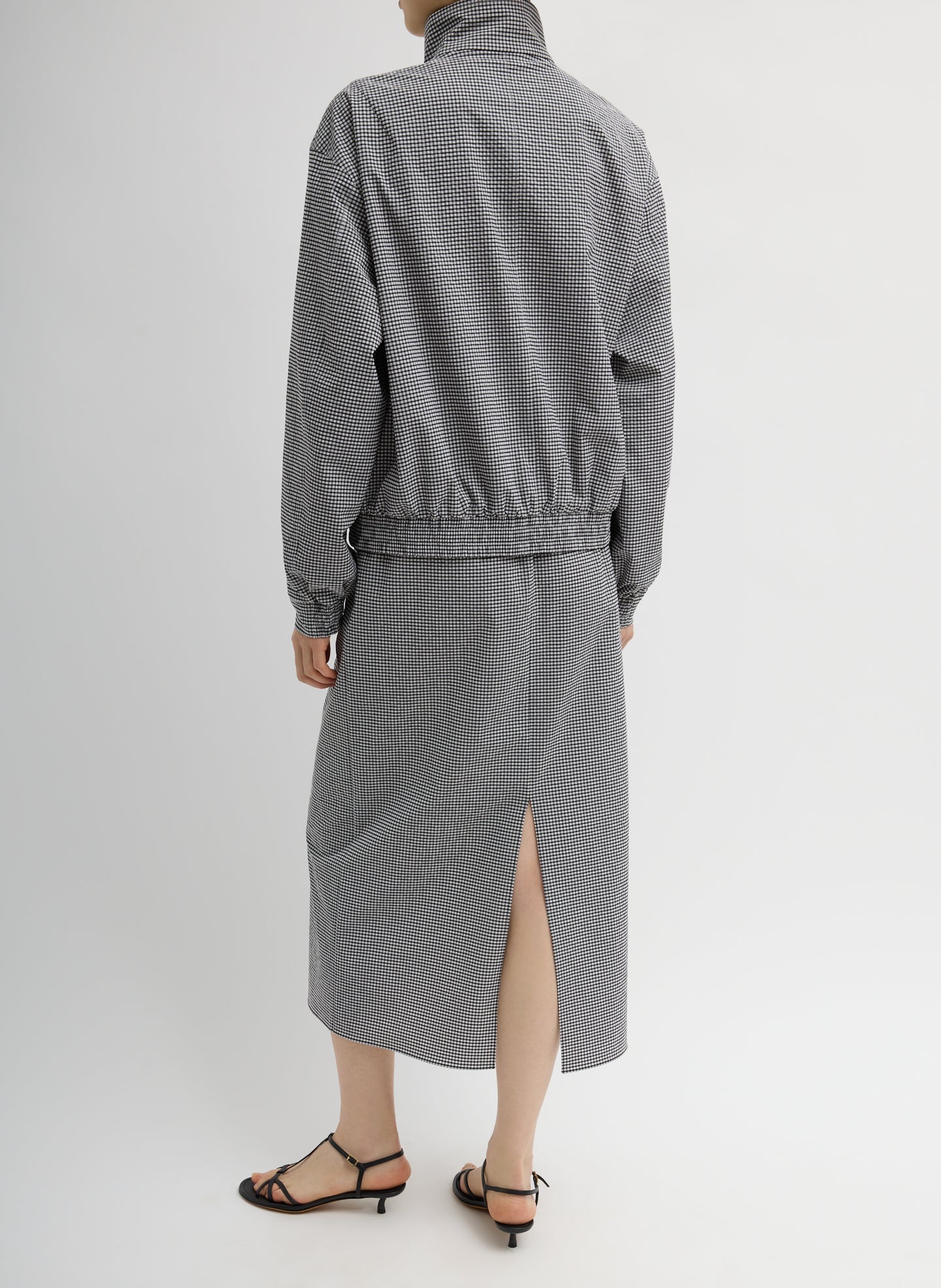 Tibi Tech Gingham Track Jacket