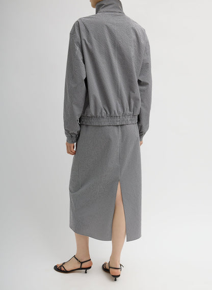 Tibi Tech Gingham Track Jacket