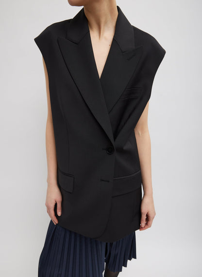 Tibi Tropical Wool Liam Vest