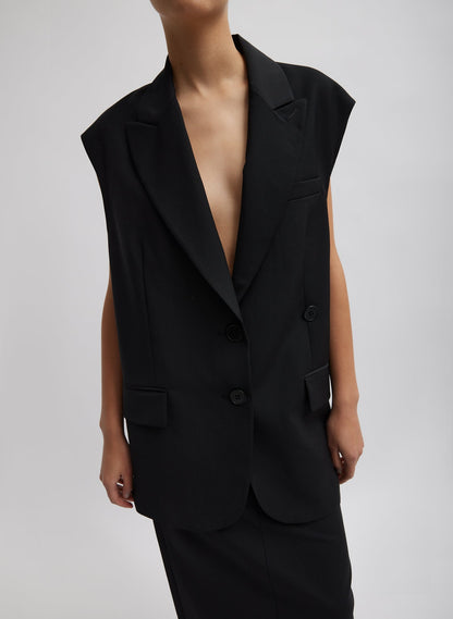 Tibi Tropical Wool Liam Vest