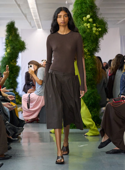 Tibi Ribbed Sweater Crewneck Pullover