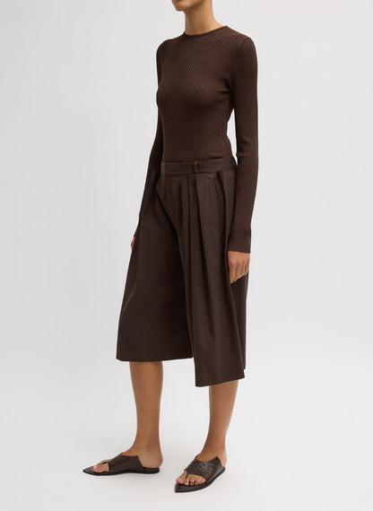 Tibi Ribbed Sweater Crewneck Pullover