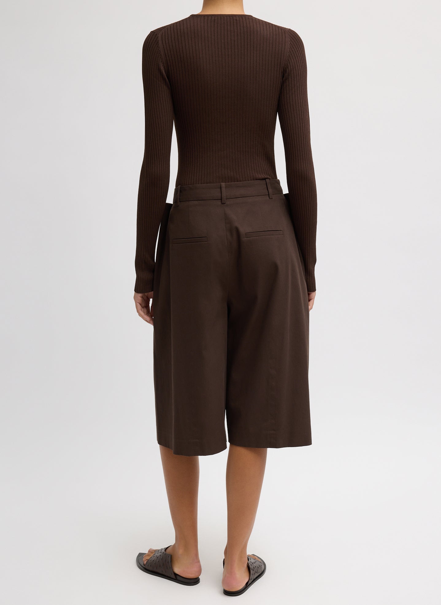 Tibi Ribbed Sweater Crewneck Pullover