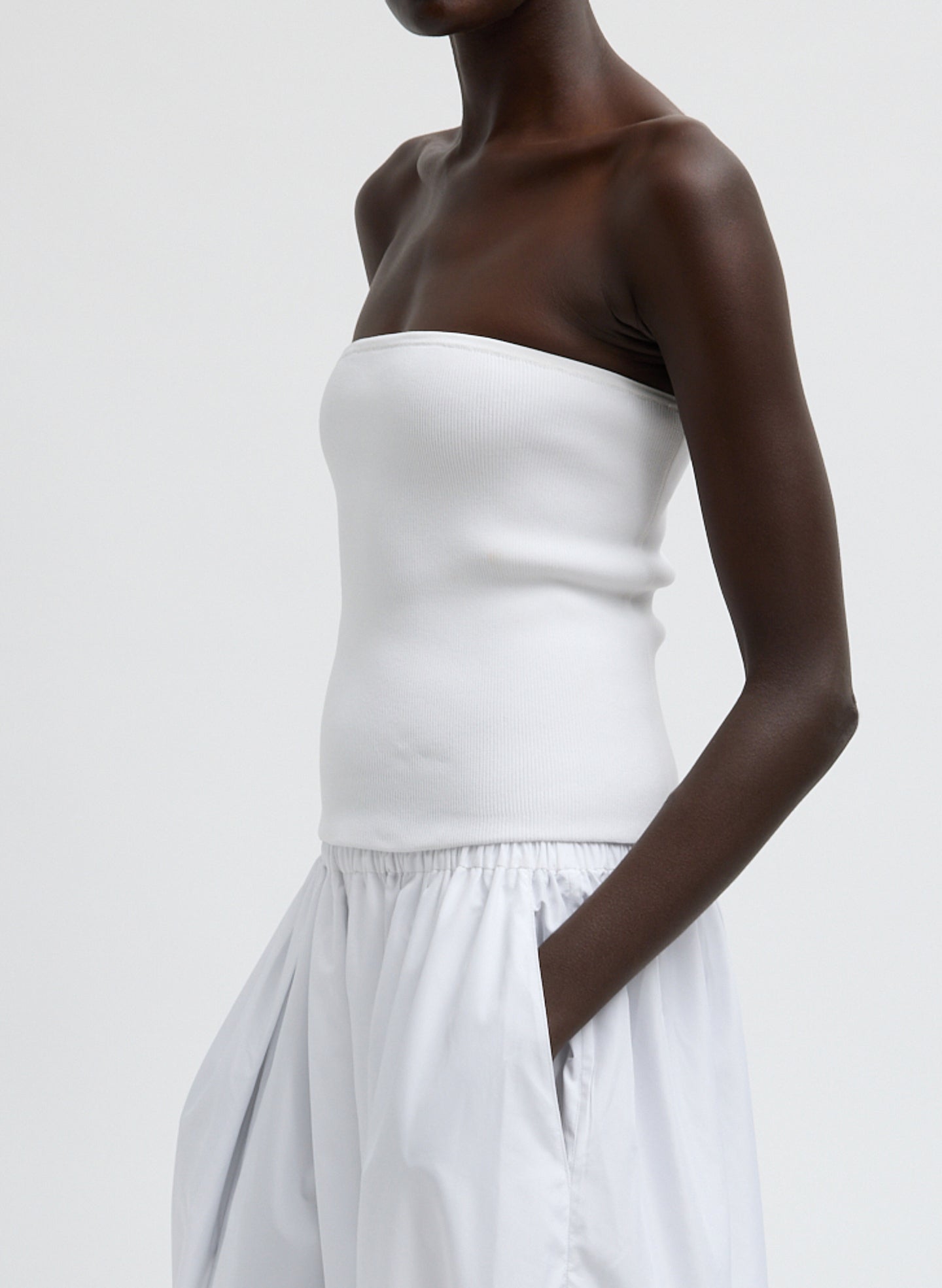 Tibi Ribbed Sweater Tube Top