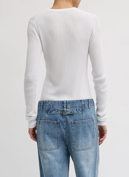 Tibi Ribbed Sweater Slim Cardigan