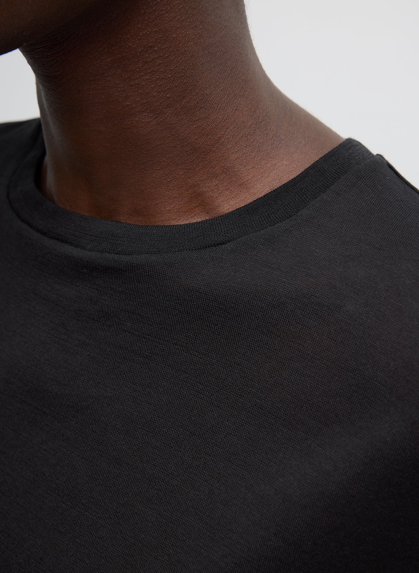 Tibi Sheer Crepe Knit Crewneck Unisex Long Sleeve T-Shirt