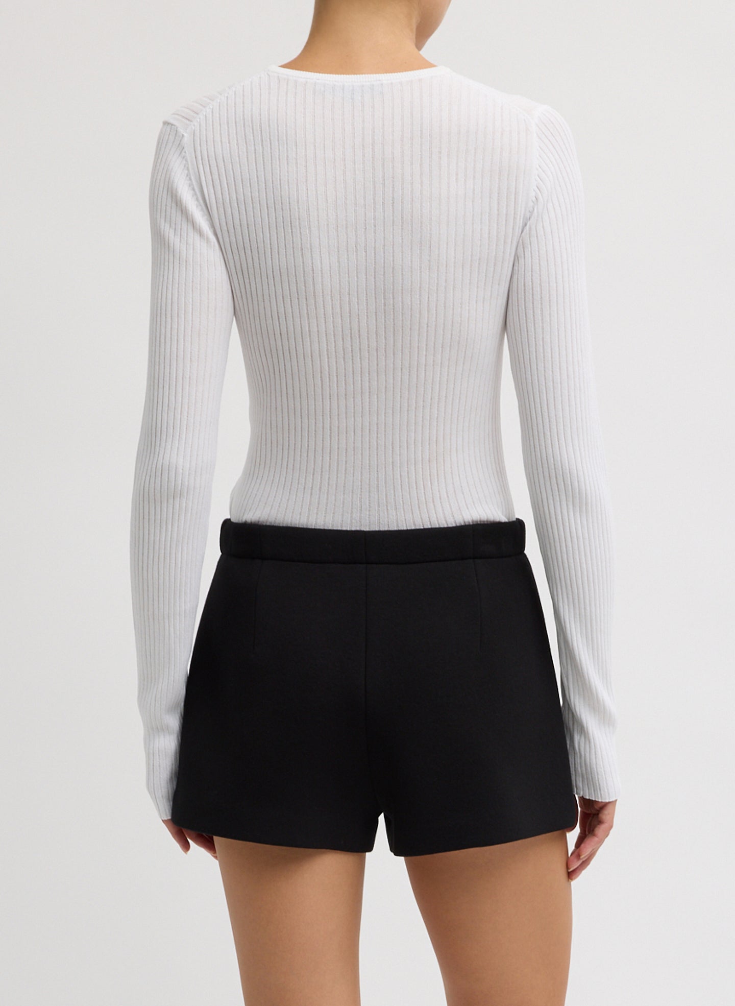Tibi Ribbed Sweater Crewneck Pullover