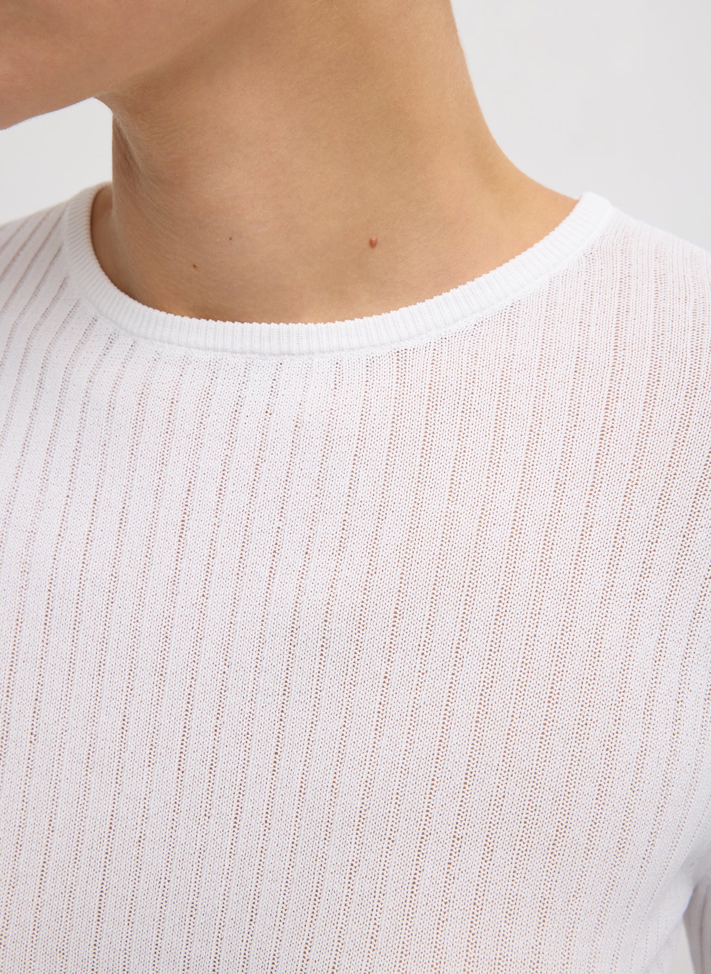 Tibi Ribbed Sweater Crewneck Pullover