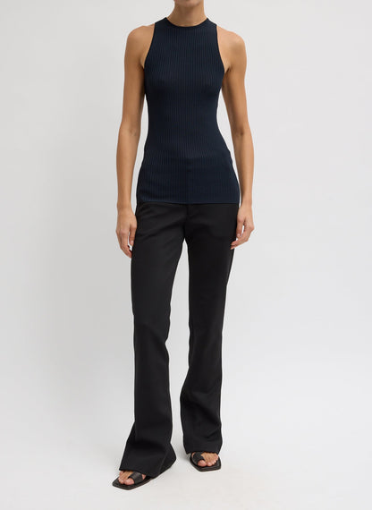Tibi Ribbed Sweater Cut Out Tank