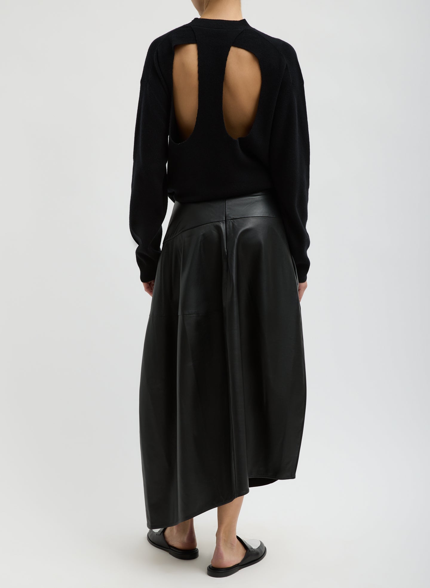 Tibi Anna Merino Wool Cut Out Racerback Pullover