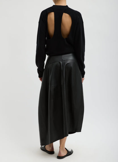 Tibi Anna Merino Wool Cut Out Racerback Pullover