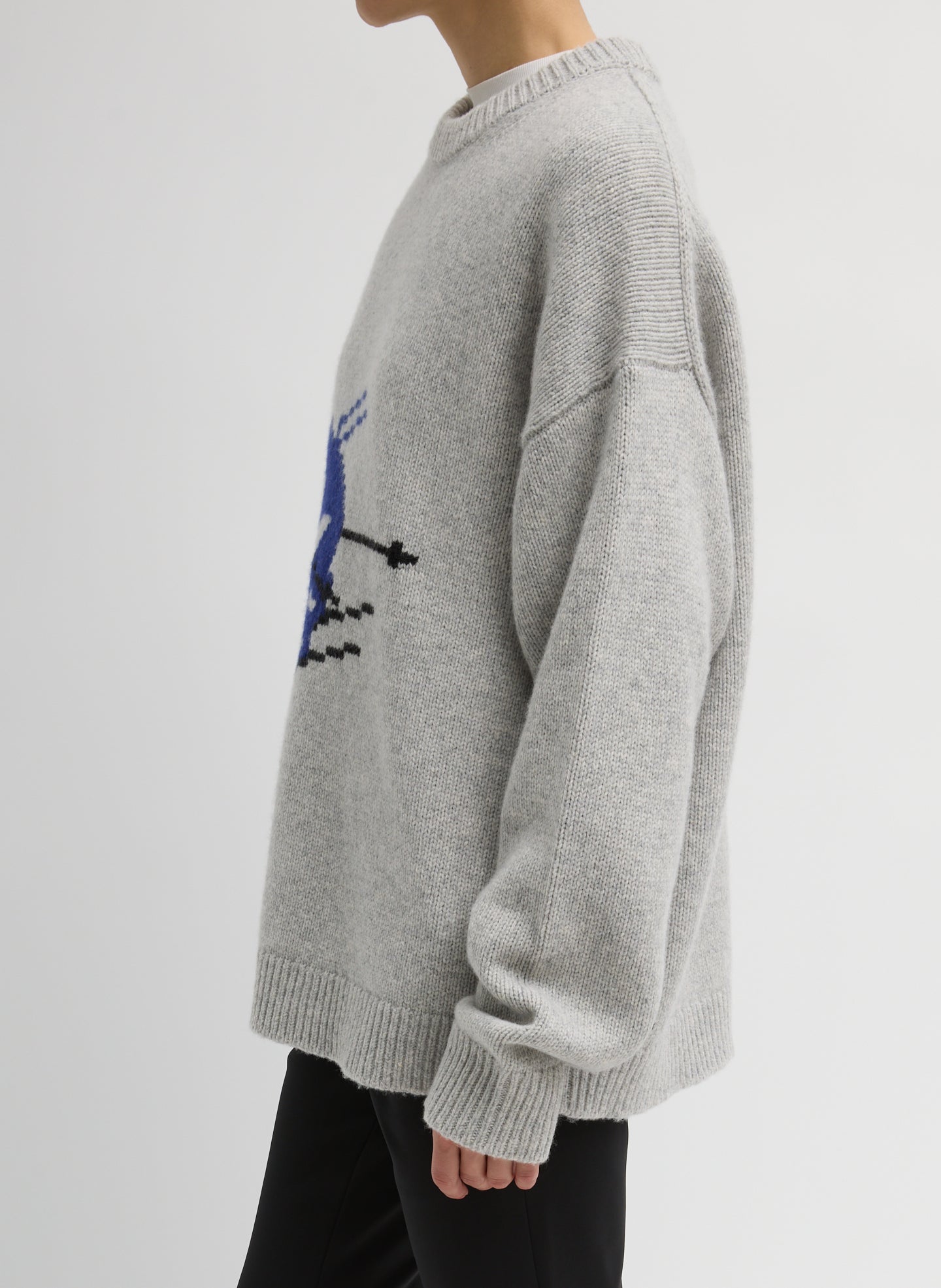Tibi Soft Wool Ski Easy Pullover Crewneck Sweater