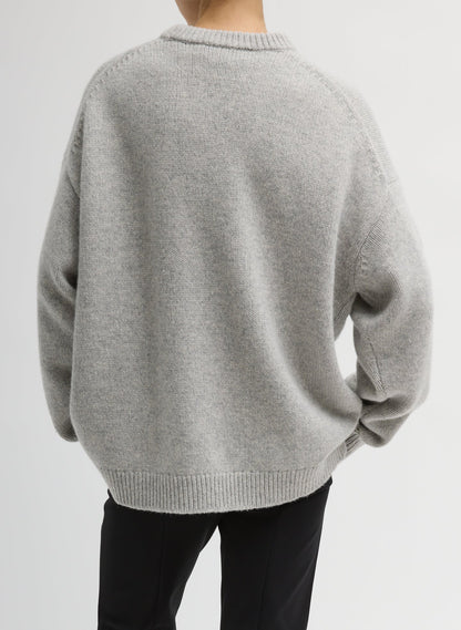 Tibi Soft Wool Ski Easy Pullover Crewneck Sweater