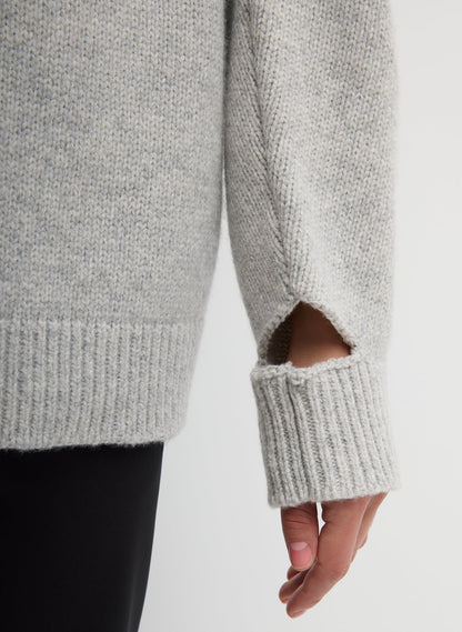 Tibi Soft Wool Ski Easy Pullover Crewneck Sweater