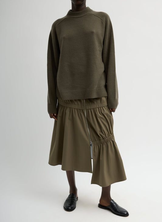 Tibi Cashmere Crewneck Oversized Pullover Sweater