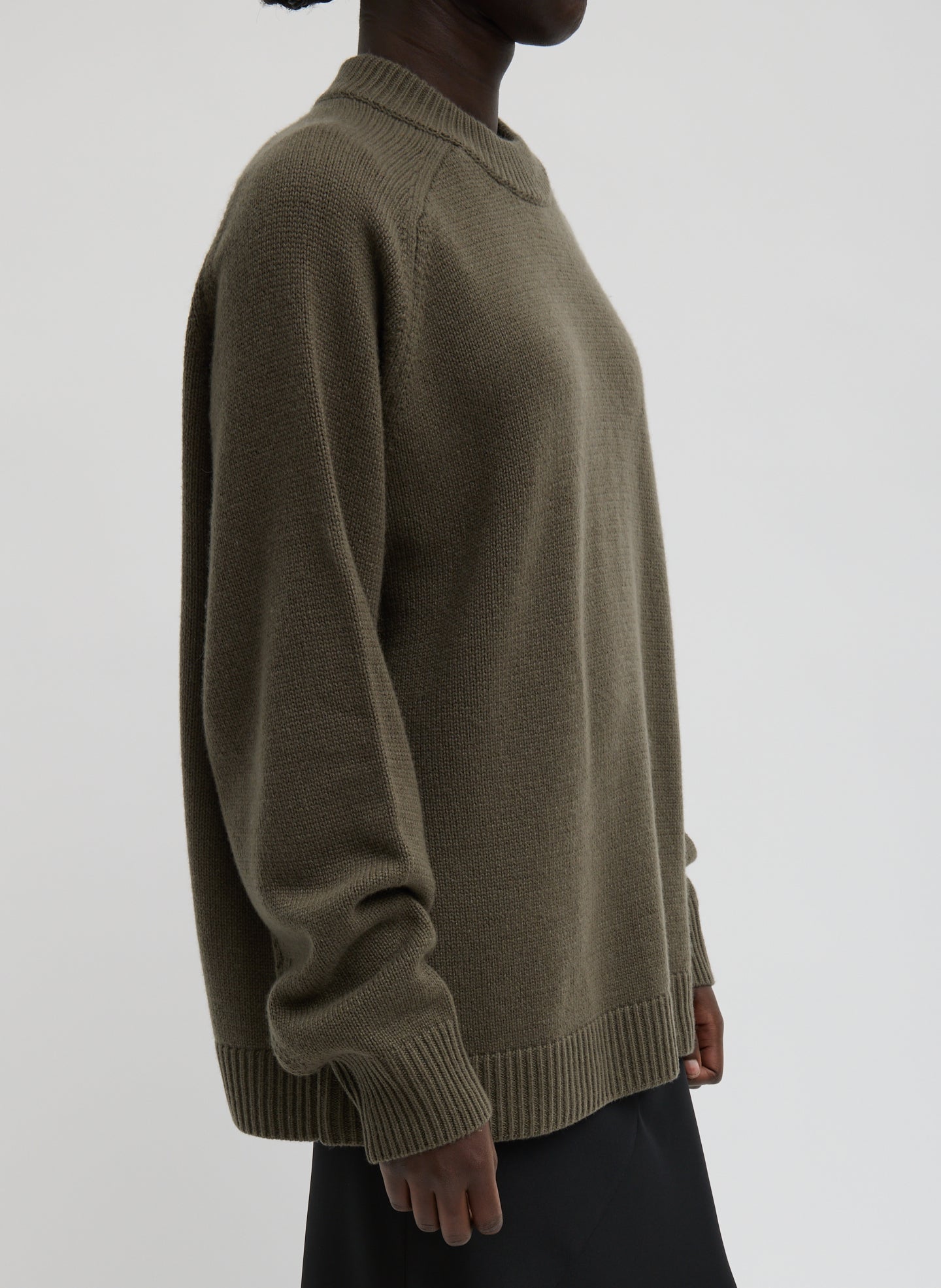 Tibi Cashmere Crewneck Oversized Pullover Sweater