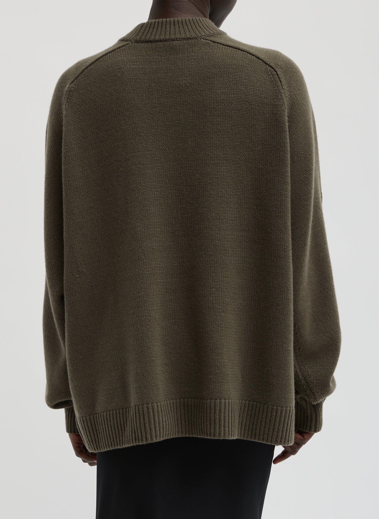Tibi Cashmere Crewneck Oversized Pullover Sweater