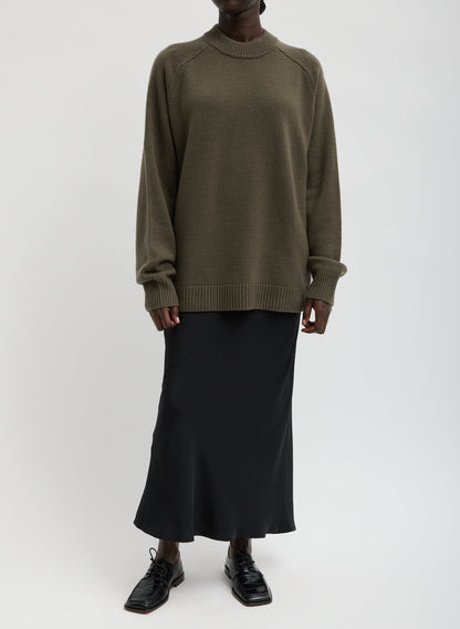 Tibi Cashmere Crewneck Oversized Pullover Sweater