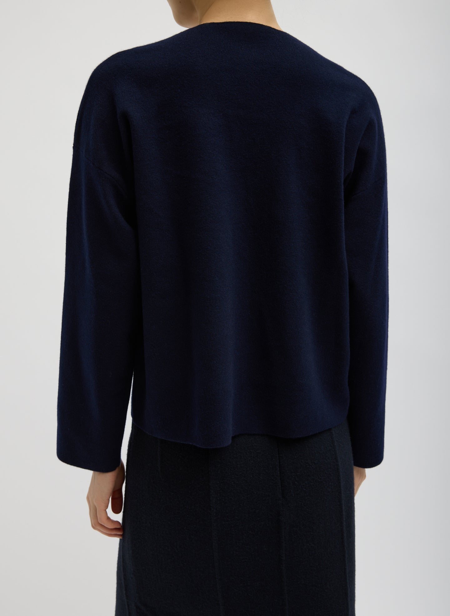 Tibi Double Faced Cashmere Oversized Easy Sweater