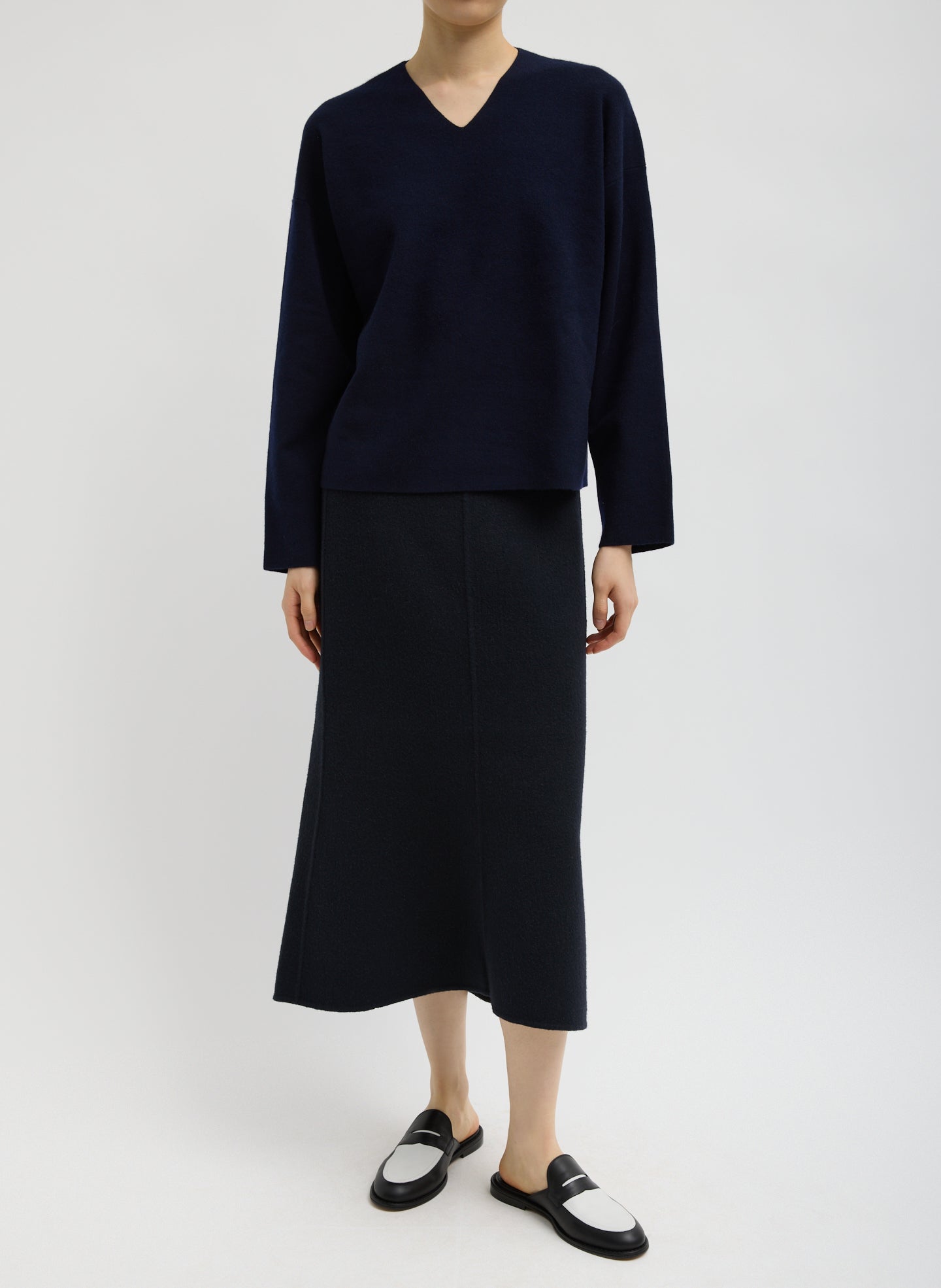 Tibi Double Faced Cashmere Oversized Easy Sweater
