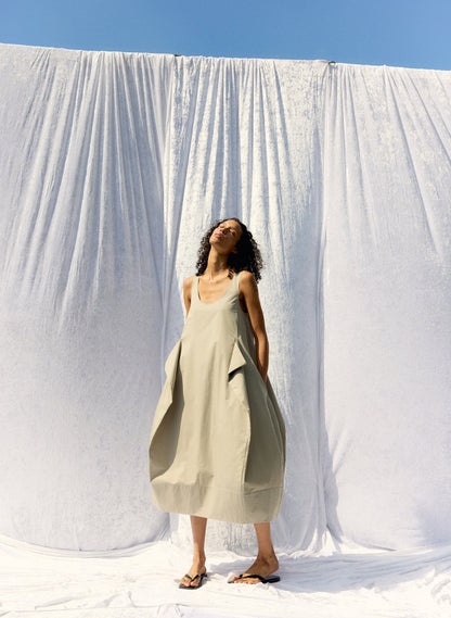 Tibi Eco Poplin Tank Dress