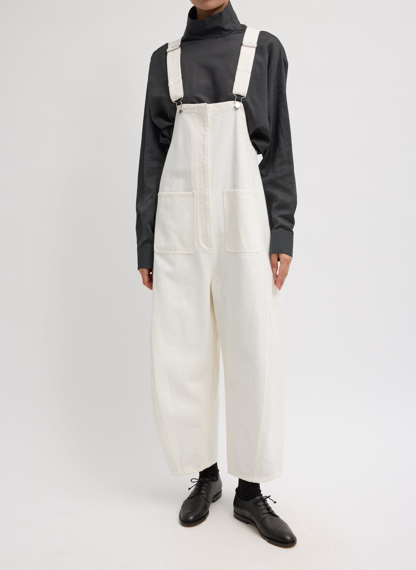 Tibi White Denim Jumpsuit