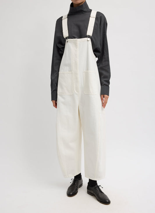 Tibi White Denim Jumpsuit