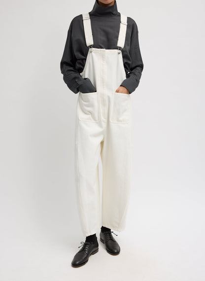 Tibi White Denim Jumpsuit