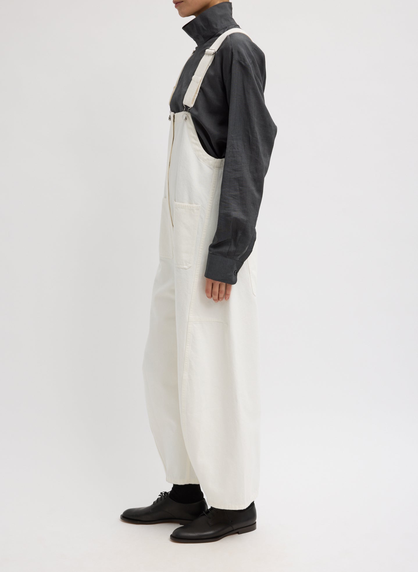 Tibi White Denim Jumpsuit
