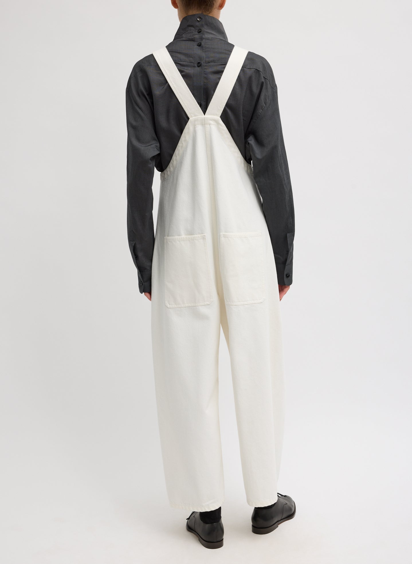 Tibi White Denim Jumpsuit