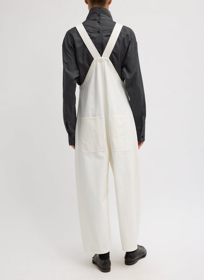 Tibi White Denim Jumpsuit