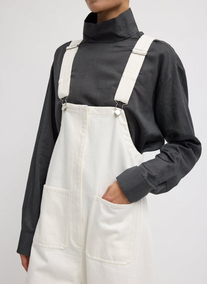 Tibi White Denim Jumpsuit