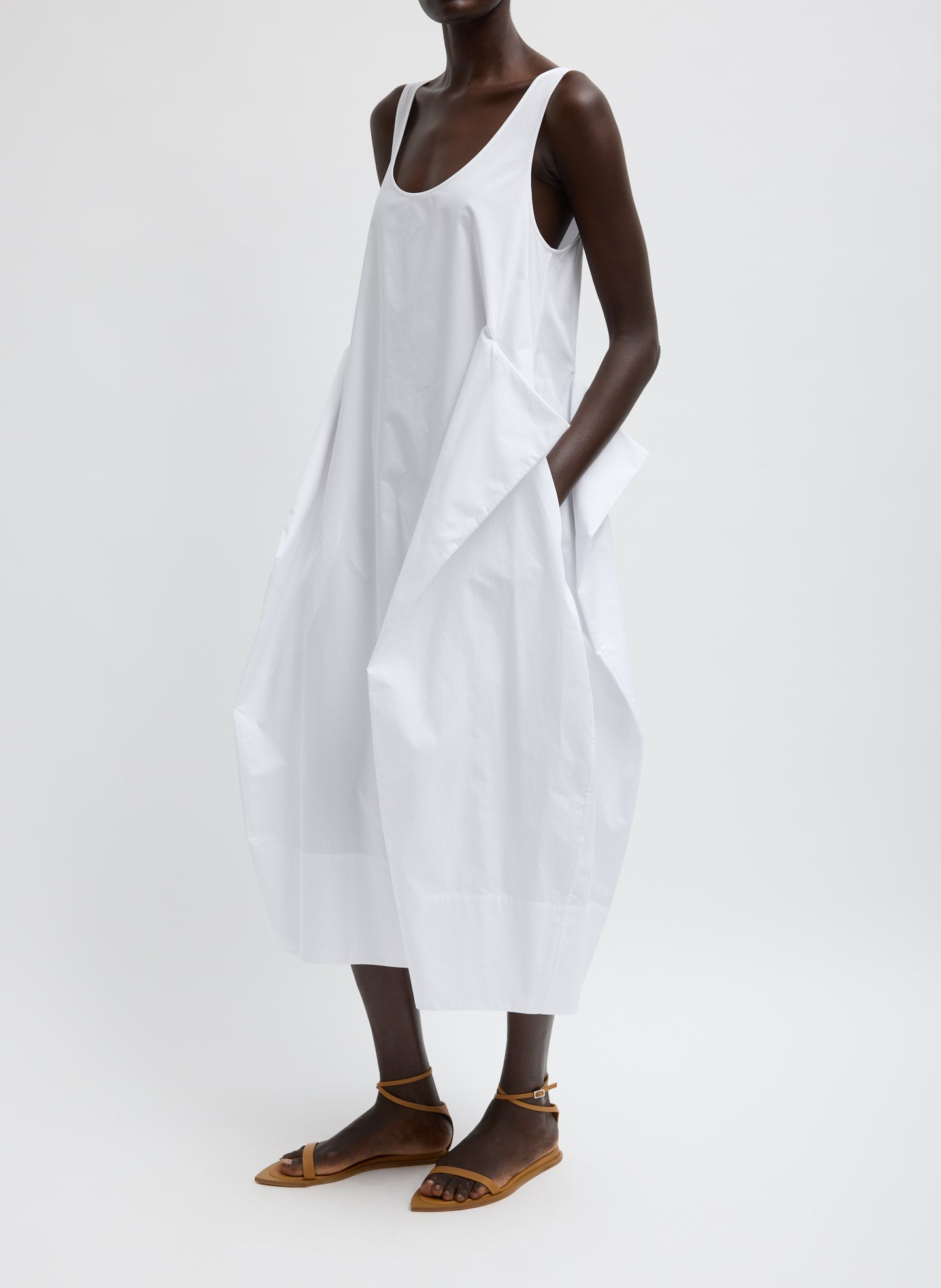 Tibi Eco Poplin Tank Dress