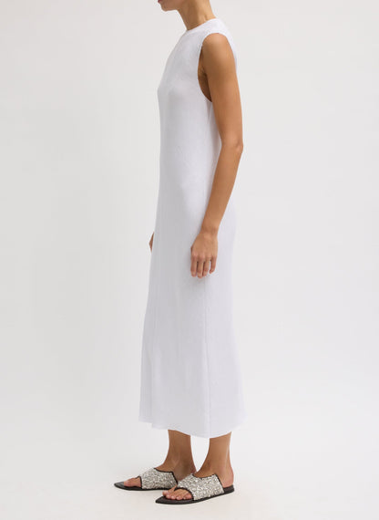 Tibi Viscose Plisse Sleeveless Bias Dress