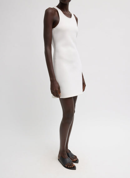 Tibi Bonded Viscose Sculpted Sleeveless Tunic Tank