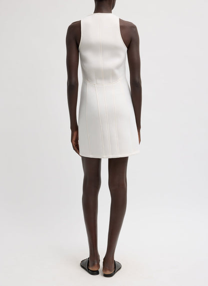 Tibi Bonded Viscose Sculpted Sleeveless Tunic Tank