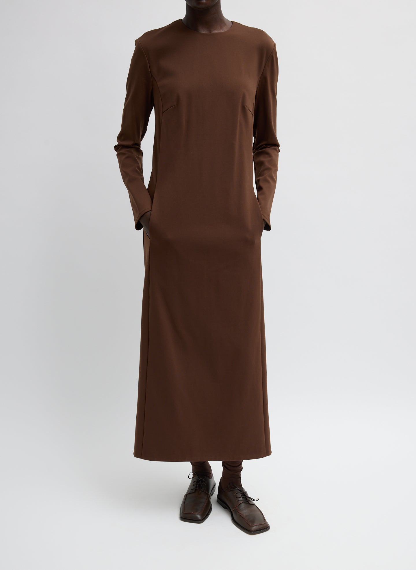 Tibi Compact Ultra Stretch Knit Dress With Cut Out Back