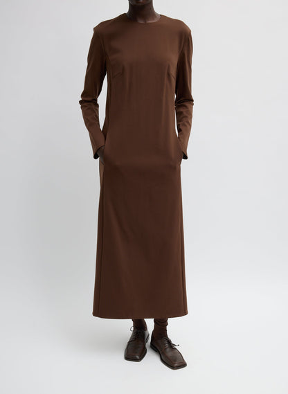 Tibi Compact Ultra Stretch Knit Dress With Cut Out Back