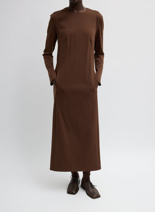 Tibi Compact Ultra Stretch Knit Dress With Cut Out Back