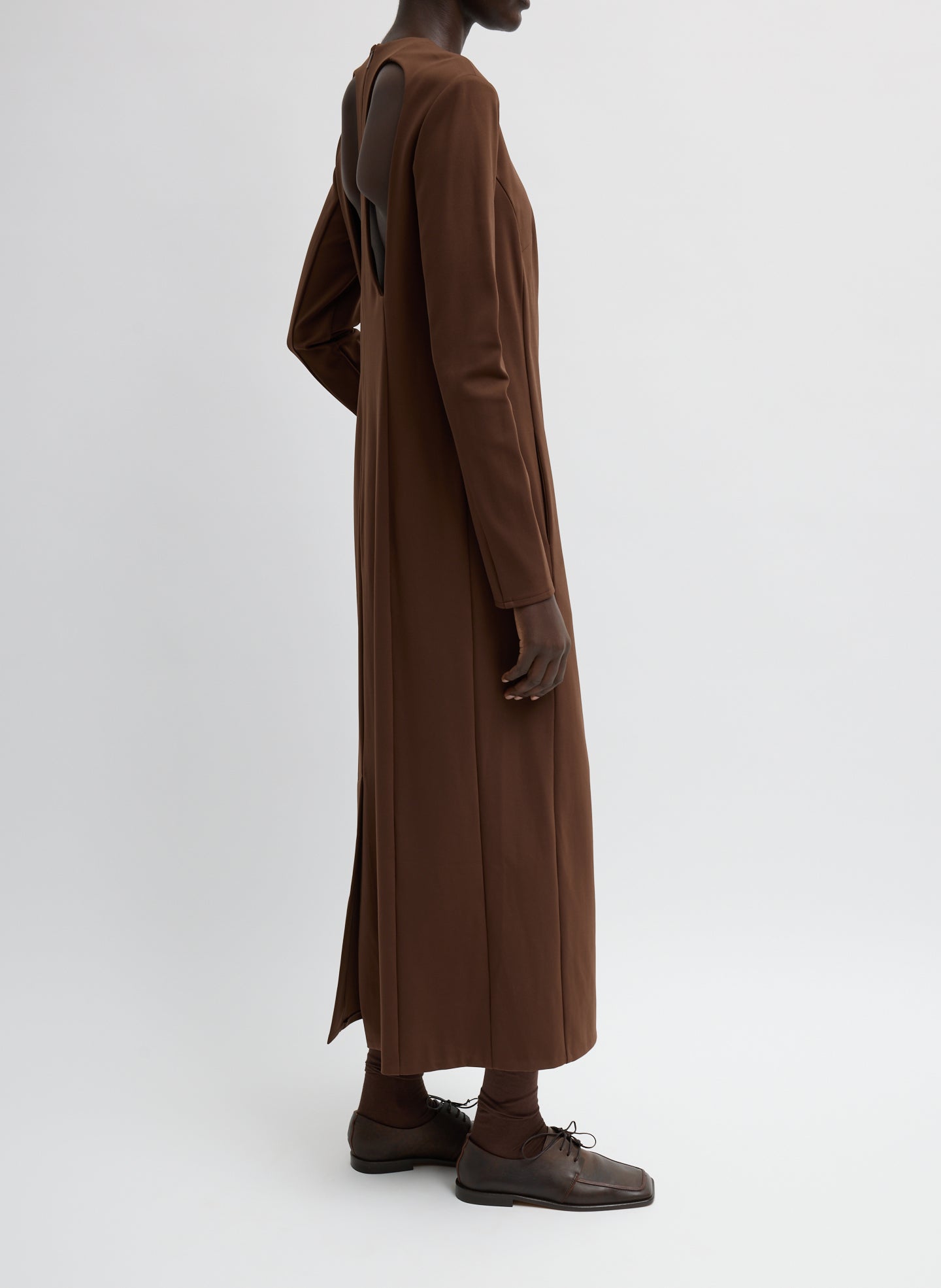 Tibi Compact Ultra Stretch Knit Dress With Cut Out Back